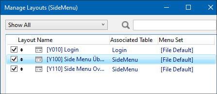 SideMenu - FileMaker Entwicklung